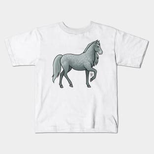 Horse - Paso Fino - Dapple Gray Kids T-Shirt